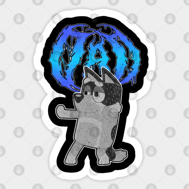 Bluey Dad Metal Dance Sticker by gaskengambare